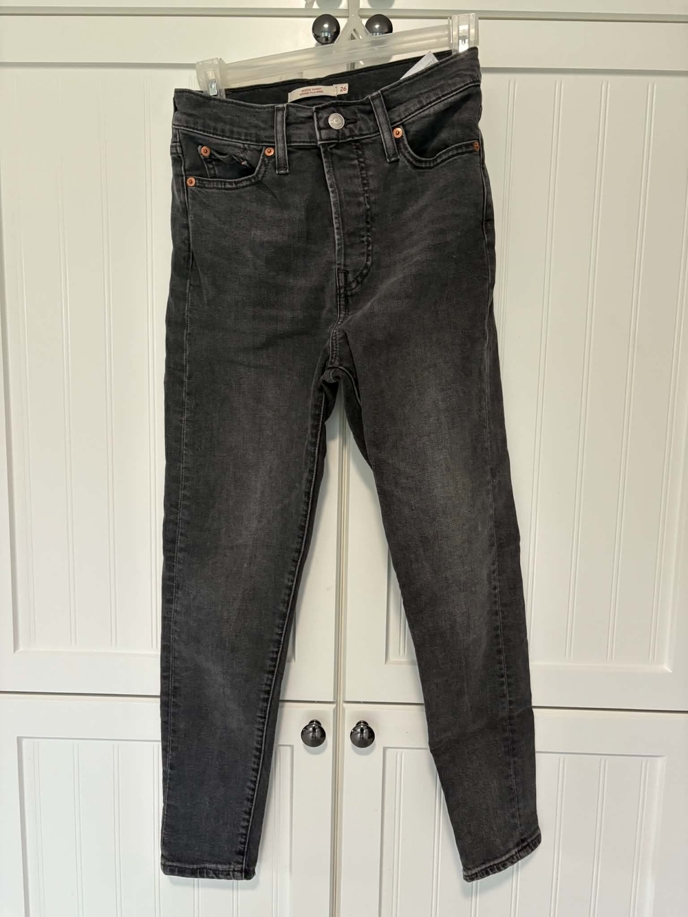 Levi's High-Rise Button Fly Black Womens Jeans
